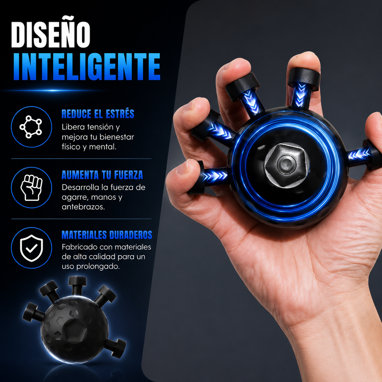 Entrenamiento de antebrazo con fortalecedor IronPulse
