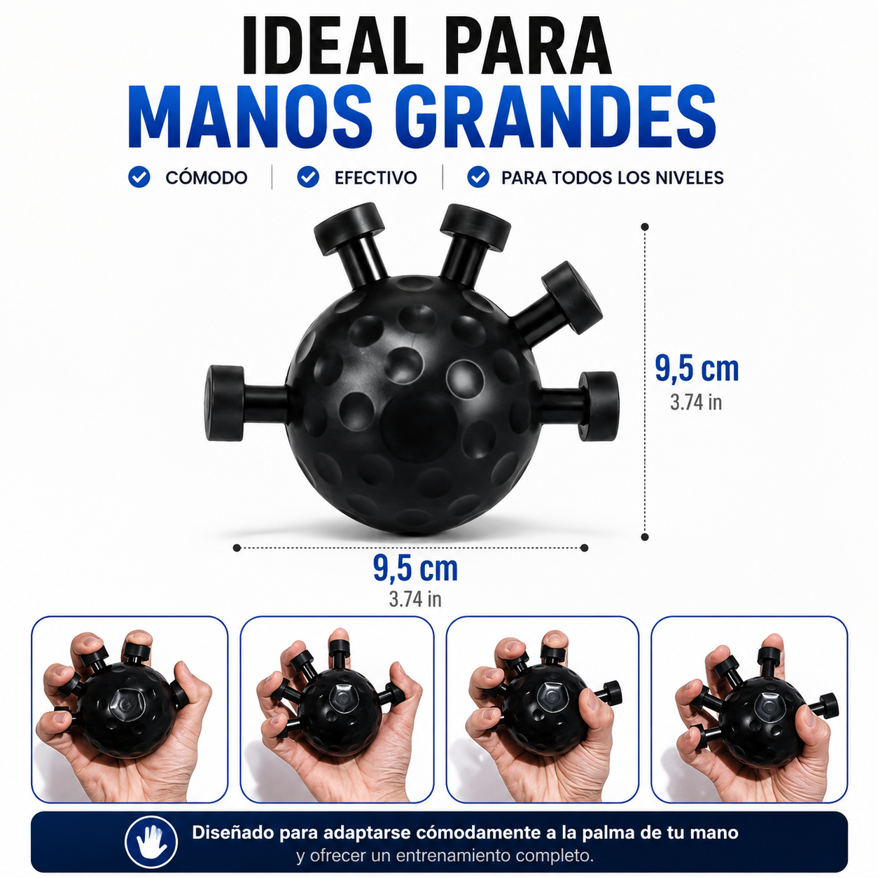 Fortalecedor compacto para escalada y guitarra
