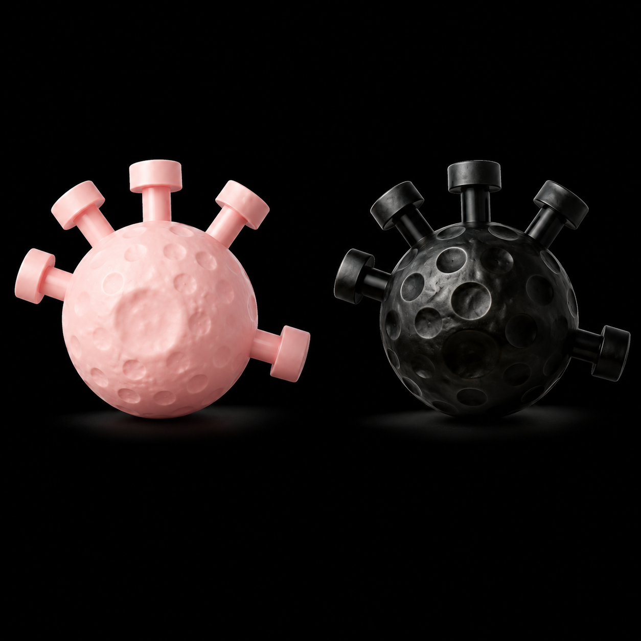 Pack combo 2x1 fortalecedor de agarre IronPulse negro y rosa